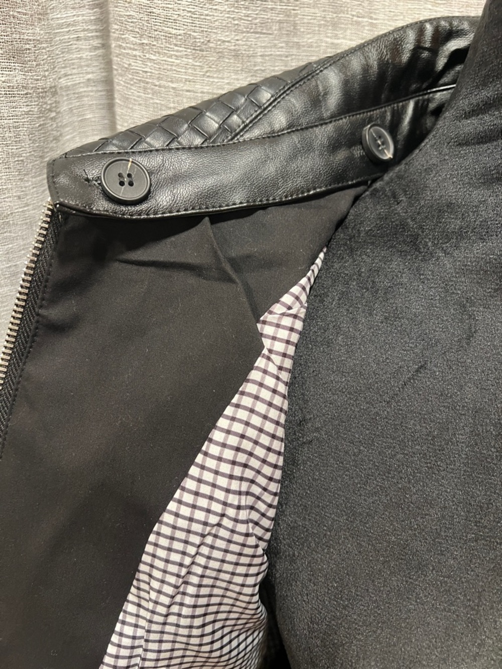 Bottega Veneta Black Quilted Removable Leather Collar Jacket - Size XL/IT 56 - Picture 5 of 10